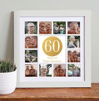 Tap to view 60th Birthday Photo Collage Frame
