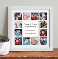 Tap to view Baby Twins Photo Collage Frame