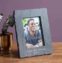 18th Birthday Personalised Slate Photo Frame - Portrait