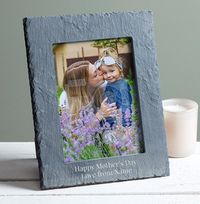 Mother's Day Personalised Slate Photo Frame - Portrait