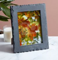 Tap to view Memorial Personalised Slate Photo Frame - Portrait