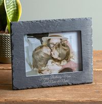 Tap to view Happy Birthday Mum Personalised Slate Frame - Landscape