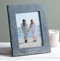 Tap to view Wonderful Daughter Personalised Slate Photo Frame - Portrait