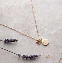 Tap to view Initial Bee Charm Necklace - Personalised