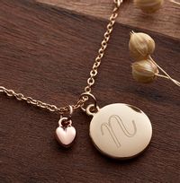 Initial Heart Charm Bracelet - Personalised