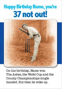 Tap to view Dreaming of Cricket Birthday Card - Jolly Follies