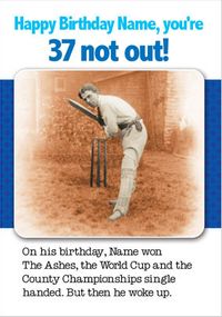 Dreaming of Cricket Birthday Card - Jolly Follies