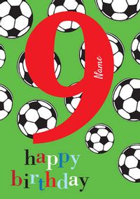 Tap to view Abacus - Nine Year Old Birthday Card Footy Mad 9 Today
