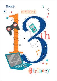 Tap to view Abacus - Thirteen Year Old Birthday Card Officially a Teenager!