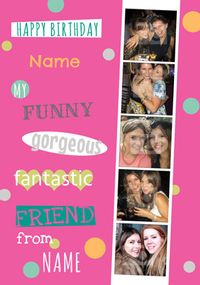 Tap to view Multi Photo Upload - Birthday Card Photo Booth Strip