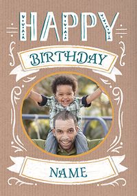 Happy Birthday Banner Photo Card