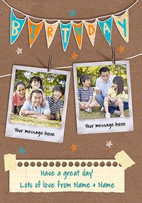 Birthday Bunting Photo Card