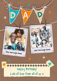 Tap to view Dad Bunting Photo Birthday Card