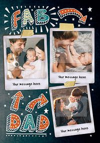 Tap to view Fab Dad Multi Photo Birthday Card
