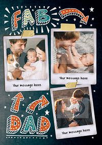 Fab Dad Multi Photo Birthday Card