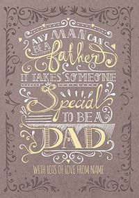 Special To Be A Dad Personalised Card