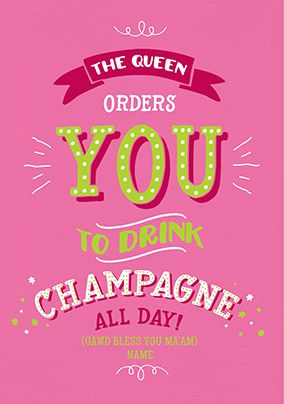 Drink Champagne Birthday Card