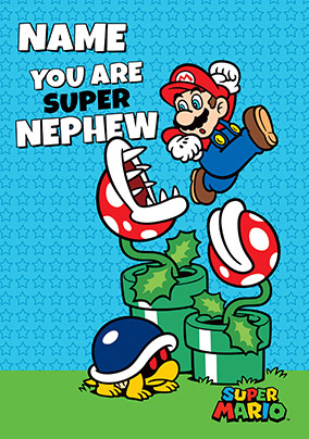 Personalised Birthday Cards | Personalised Super Mario Cards | Funky Pigeon