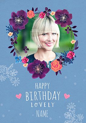 Fabrics - Birthday Card Lovely Photo Upload
