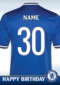 Chelsea - Age 30 Shirt Card
