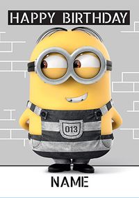 Despicable Me Minion Personalised Birthday Card