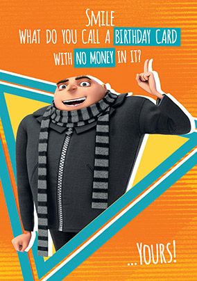 Despicable Me Gru Personalised Birthday Card