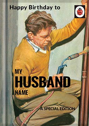 Husband Ladybird Book Birthday Card