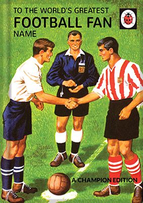 Football Fan Ladybird Book Birthday Card