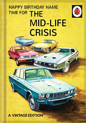 Mid Life Crisis Ladybird Book Birthday Card