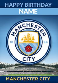 Manchester City Football Club Birthday Card - Emblem