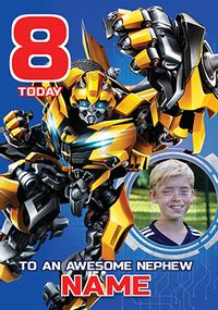 Tap to view Transformers Awesome Nephew Photo Birthday Card