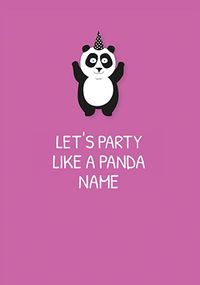 Tap to view Party Like A Panda Personalised Card