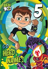 Ben 10 - 5 Today Personalised Card