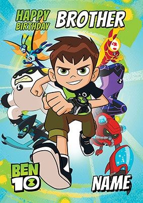 BEN 10 Personalised Birthday Card for Grandson Boys Nephew Brother Cousin Friend