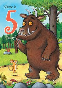 Tap to view The Gruffalo - 5 Today Personalised Card