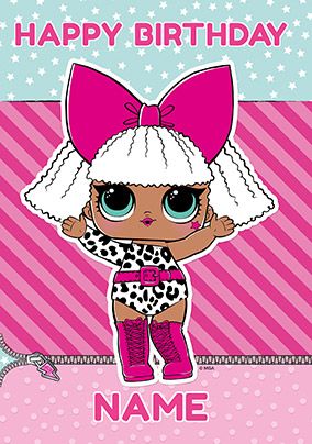 LOL Surprise Diva Personalised Birthday Card