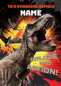 Tap to view Jurassic World - Nephew Birthday Card