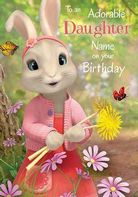 Peter Rabbit Daughter Personalised Birthday Card