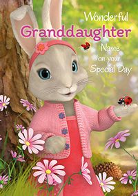 Peter Rabbit Granddaughter Personalised Birthday Card