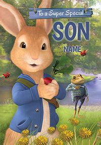 Peter Rabbit Son Personalised Birthday Card