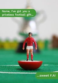Priceless Football Gift Personalised Card