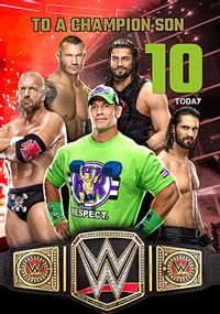 WWE Champion Son 10 Today Personalised Card