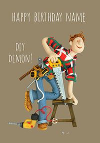 DIY Demon Personalised Card