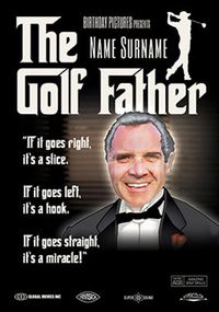The Golf Father Spoof Photo Birthday Card