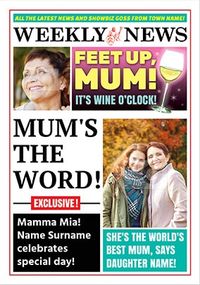 Tap to view Spoof Newspaper Mum Personalised Birthday Card