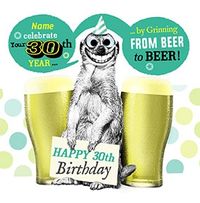 30 - Grinning From Beer To Beer Personalised Card