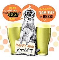 Tap to view 40 - Grinning From Beer To Beer Personalised Card