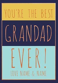 Best Grandad Ever Personalised Card