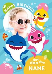 Tap to view Baby Shark Photo Birthday Card