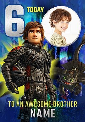 6 Today - How To Train Your Dragon Personalised Card